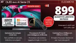 Comet LG 48" OLED evo Al Serie C5 offerta