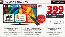 Comet LG 55" NANOCELL Al Serie 81A offerta
