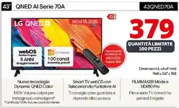 Comet LG 43" QNED AI Serie 70A 43QNED70A offerta