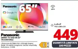 Comet Panasonic SMART TV UHD 4K 65" TN-65W70AEZ offerta