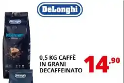 Comet Delonghi caffè in grani decaffeinato offerta