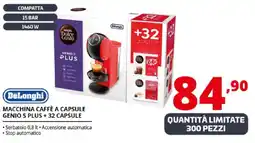 Comet DeLonghi MACCHINA CAFFÈ A CAPSULE GENIO S PLUS + 32 CAPSULE offerta
