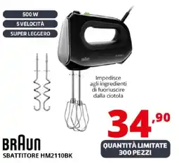 Comet BRAUN SBATTITORE HM2110BK offerta