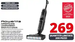 Comet Rowenta ASPIRAPOLVERE LAVAPAVIMENTI SENZA FILO GZ5035 offerta