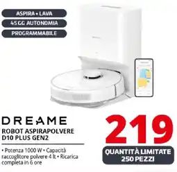 Comet DREAME ROBOT ASPIRAPOLVERE D10 PLUS GEN2 offerta