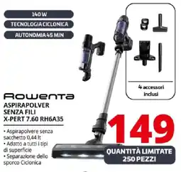 Comet Rowenta ASPIRAPOLVER SENZA FILI X-PERT 7.60 RH6A35 offerta