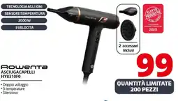 Comet Rowenta ASCIUGACAPELLI HY8310F0 offerta