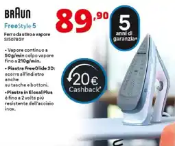 Comet BRAUN FreeStyle 5 Ferro da stiro a vapore S15078GY offerta