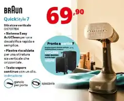 Comet BRAUN QuickStyle 7 Stiratore verticale GS7077BK offerta