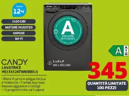 Comet CANDY LAVATRICE HES14124TWMBB5-S offerta