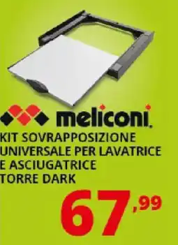 Comet Meliconi kit sovrapposizione universale per lavatrice e asciugatrice torre dark offerta
