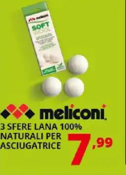 Comet meliconi 3 SFERE LANA 100% NATURALI PER ASCIUGATRICE offerta