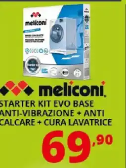 Comet Meliconi starter kit evo base anti-vibrazione + anti calcare + cura lavatrice offerta