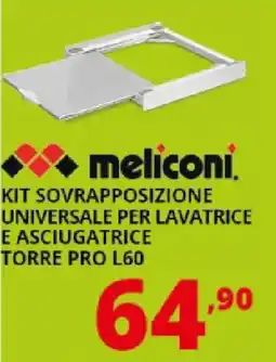 Comet Meliconi kit sovrapposizione universale per lavatrice e asciugatrice torre pro L60 offerta