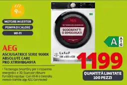 Comet AEG ASCIUGATRICE SERIE 9000X ABSOLUTE CARE PRO XTR9HBGA9YA offerta