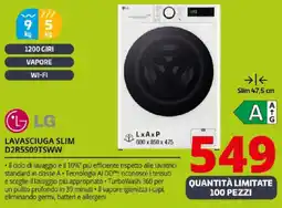 Comet LG LAVASCIUGA SLIM D2R5S09TSWW offerta