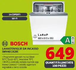Comet BOSCH LAVASTOVIGLIE DA INCASSO SMV4ECX28E offerta