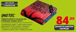 Comet IMETEC TERMOCOPERTA CALDOPLAID STRANGER THINGS 26177 offerta