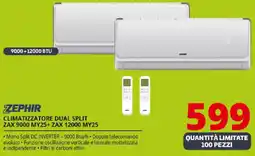 Comet ZEPHIR CLIMATIZZATORE DUAL SPLIT ZAX 9000 MY25+ ZAX 12000 MY25 offerta