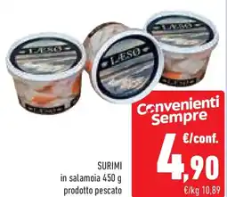 Conad Superstore Surimi in salamoia offerta