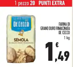 Conad Superstore Farina di grano duro rimacinata DE CECCO offerta