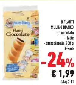 Conad Superstore 8 flauti mulino bianco cioccolato, latte e stracciatella offerta