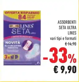 Conad Superstore Assorbenti seta ultra LINES offerta