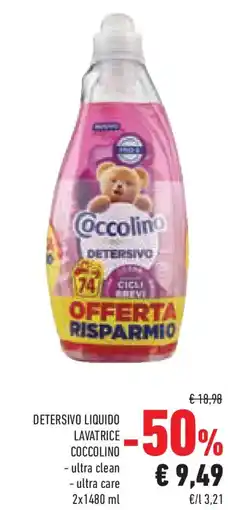 Conad Superstore Detersivo liquido lavatrice COCCOLINO offerta