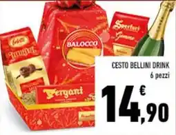 Conad City Cesto bellini drink 6 pezzi offerta