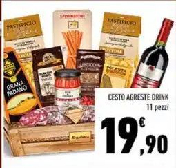 Conad City Cesto agreste drink 11 pezzi offerta