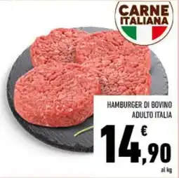 Conad City Hamburger di bovino adulto italia offerta