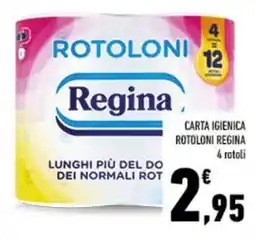 Conad City Carta igienica rotoloni REGINA 4 rotoli offerta