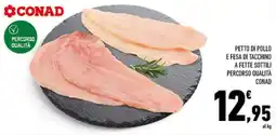 Conad City Petto di pollo e fesa di tacchino a fette sottili percorso qualità CONAD offerta