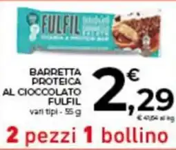 Conad City Barretta proteica al cioccolato FULFIL offerta