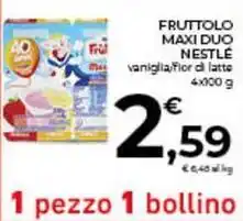 Conad City Fruttolo maxi duo NESTLE offerta