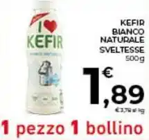 Conad City Kefir bianco naturale sveltesse offerta
