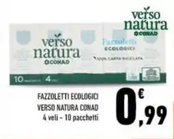 Conad City Fazzoletti ecologici verso natura CONAD offerta