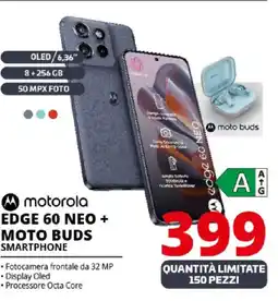 Comet motorola EDGE 60 NEO + MOTO BUDS SMARTPHONE offerta