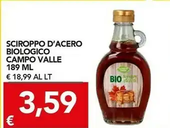 Campo valle sciropo d'acero biologico