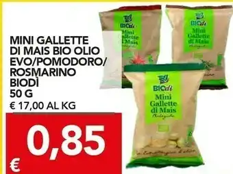 Biodì - mini gallette di mais biologiche al rosmarino 50 g(ml)
