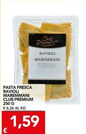 TuoDi Club premium pasta fresca ravioli maremmani 250 g offerta
