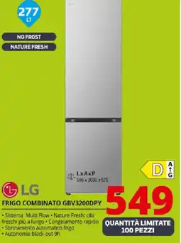 Comet LG FRIGO COMBINATO GBV3200DPY offerta