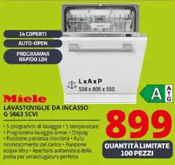 Comet Miele LAVASTOVIGLIE DA INCASSO G 5663 SCVI offerta