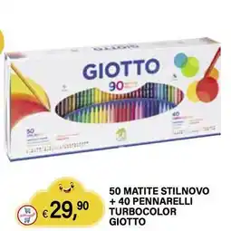 Il Gigante 50 matite stilnovo + 40 pennarelli turbocolor GIOTTO offerta