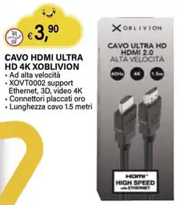 Il Gigante Cavo hdmi ultra hd 4K xoblivion offerta