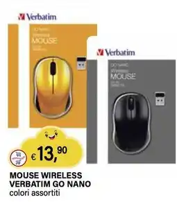 Il Gigante Mouse wireless verbatim go nano offerta