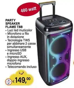 Il Gigante Party speaker flame T88 offerta