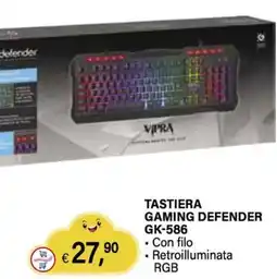 Il Gigante TASTIERA GAMING DEFENDER GK-586 offerta