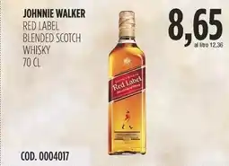 Carico Cash & Carry Johnnie walker red label blended scotch whisky offerta