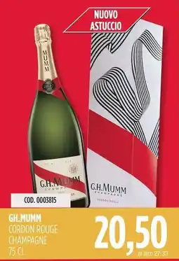 Carico Cash & Carry Gh.mumm cordon rouge champagne offerta
